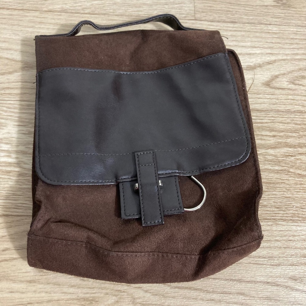 Unbranded Hanging Toiletry Bag Unisex Brown Faux Suede Travel Organizer